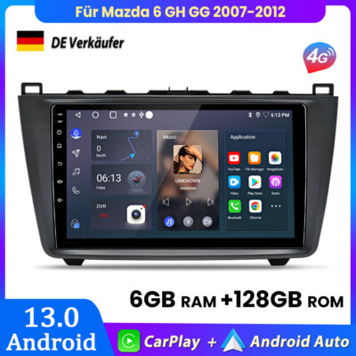 Für Mazda 6 GH GG 2007-2012 Carplay Android Auto GPS Autoradio Navi WIFI 6+128GB