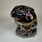 Fenton Amethyst Carnival Glass Large Hollow Bunny Rabbit Figurine #5174 CN Art