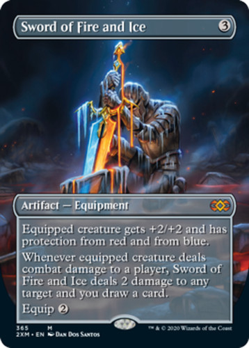 Sword of Fire and Ice MTG ボーダーレス英語foil 1x] Sword of Fire and Ice - Borderless Near Mint, English Double