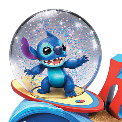 ohana smile⭐︎出品 Disney Ohana Means Family Lilo & Stitch Musical Glitter Globe