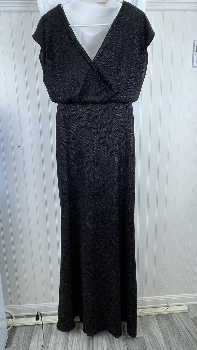 black textured bridesmaid dresses Jenny Yoo Womens Dress Style JY525S Size 4 Size:Child XSmall Black fringe dress Ashley seo Formal dress 118 lbs