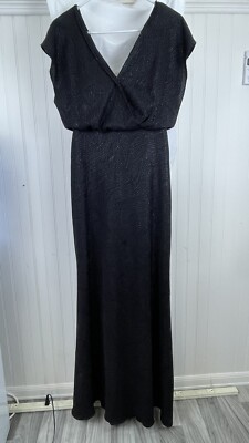 Jenny Yoo Womens Bridesmaid Dress Style JY525S Black Size 4