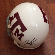 LOS ANGELES RAMS JOSH REYNOLDS HAND SIGNED TEXAS A&M AGGIES MINI HELMET W/COA