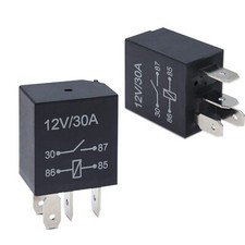 2 PCS Four-pin Automotive Relay DC 12V 30A Flame-Retardant Housing Waterproof...