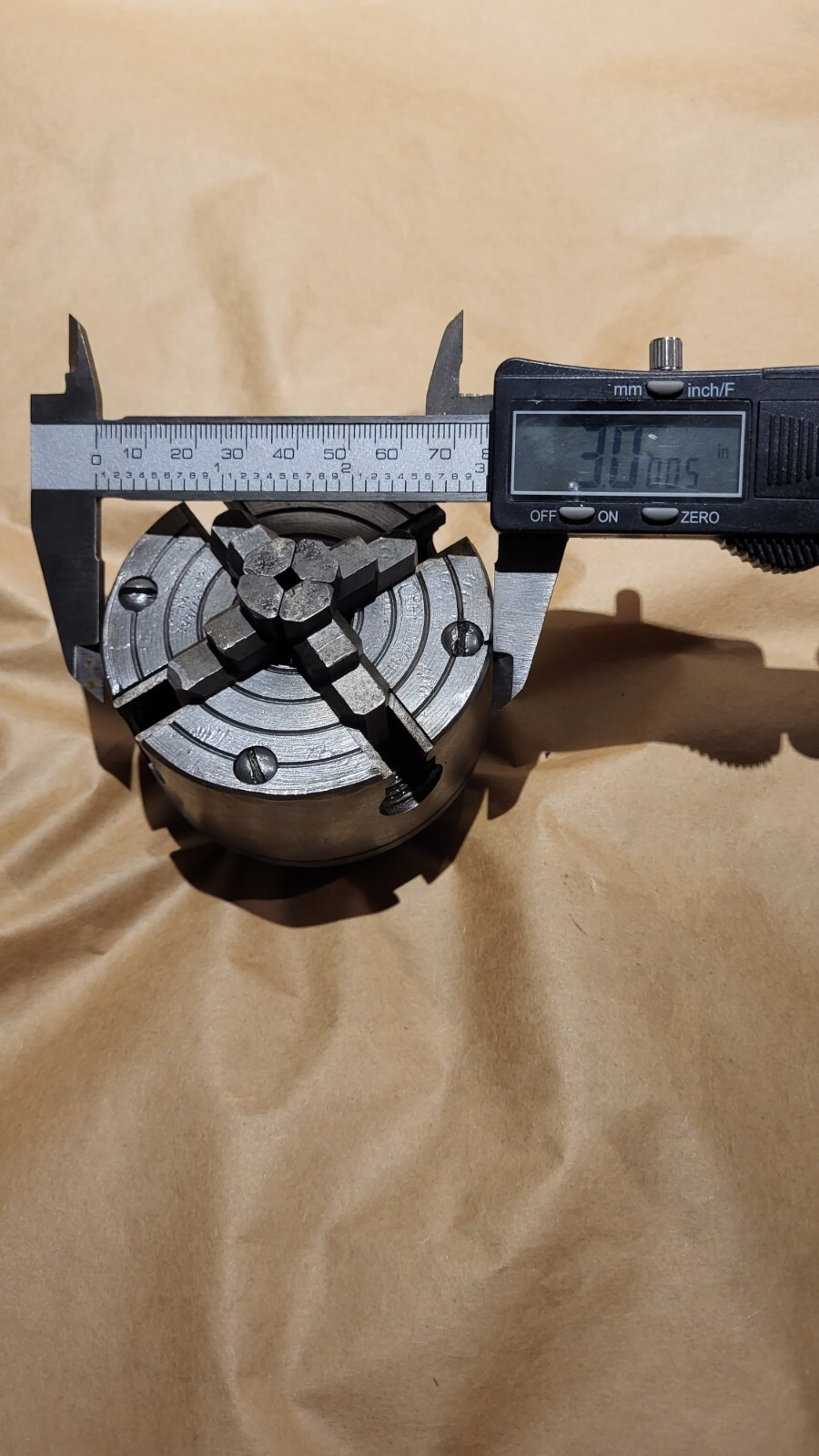 3" craftsman 4 jaw metal lathe chuck fits southbend and other lathes