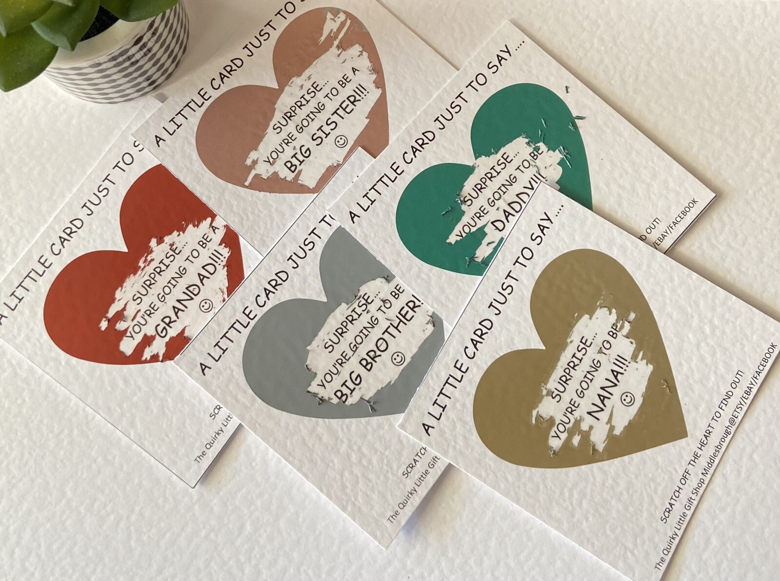 New Baby Reveal Pregnancy Announcement Scratch Card Sister Brother Nana  Grandad | Ebay