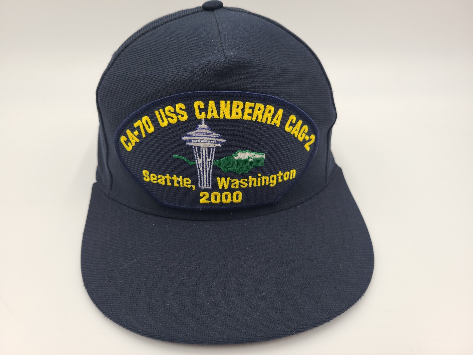Vintage US Navy CA-70 USS Canberra CAG-2 Seattle Washington '00 Snapback Hat Cap