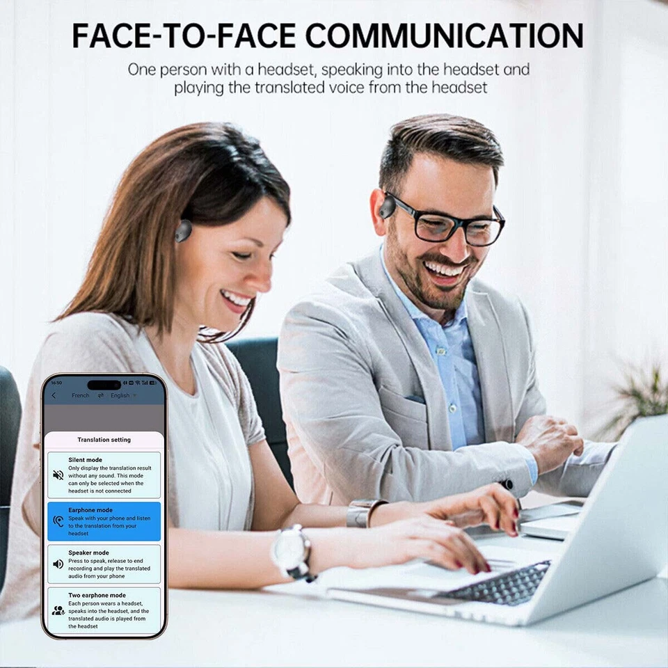 Translator Earbuds 144+ Languages Real Time Online Offline Translation Earphones - Image 4 of 4