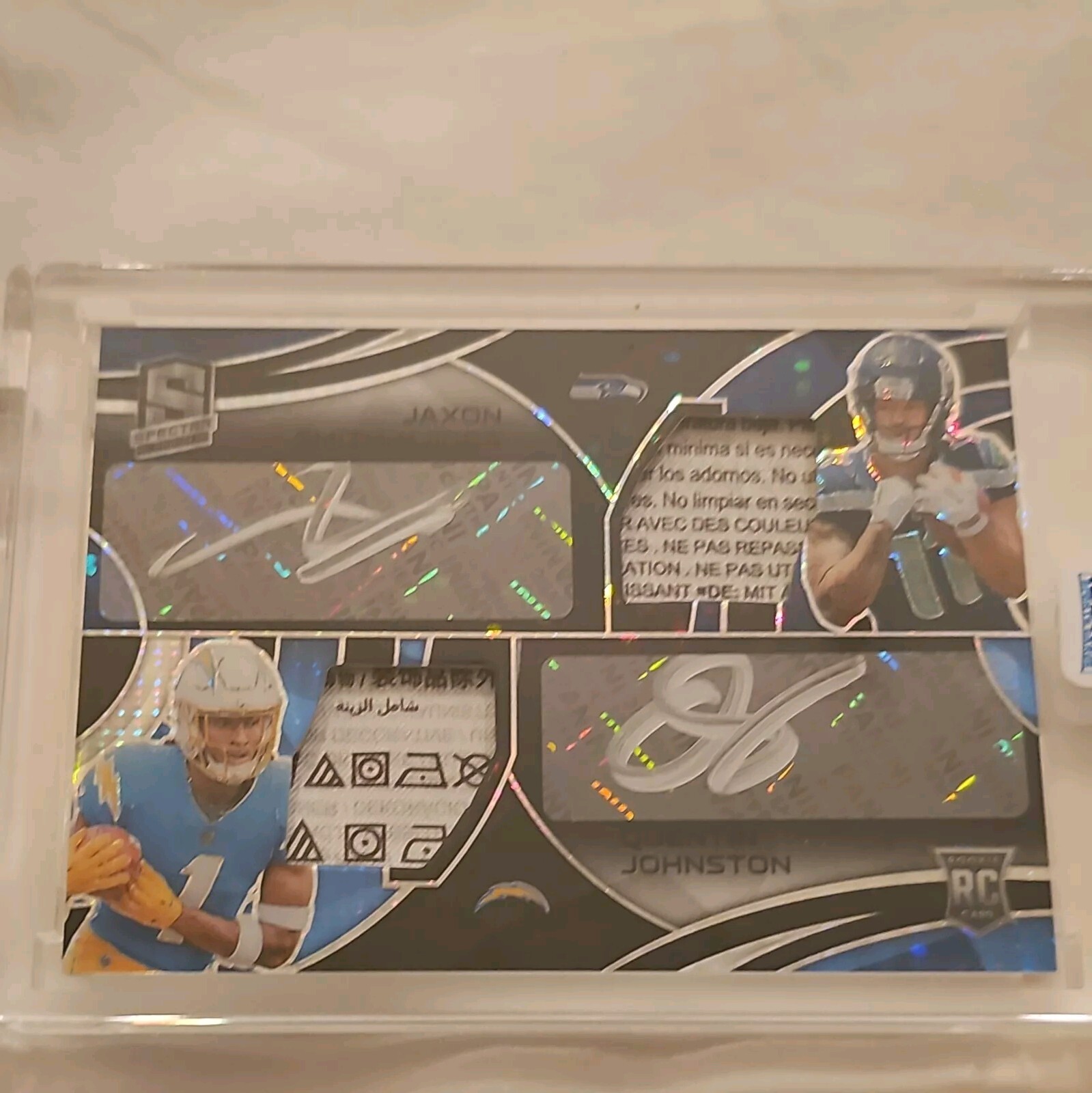 2023 Spectra Jaxon Smith-njigba/Quentin Johnston LAUNDRY TAG Dual Patch Autos/10