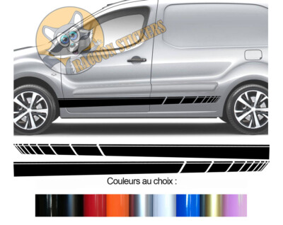 2 UNTERE STREIFEN FÜR PEUGEOT PARTNER VAN STICKER BD573N-102