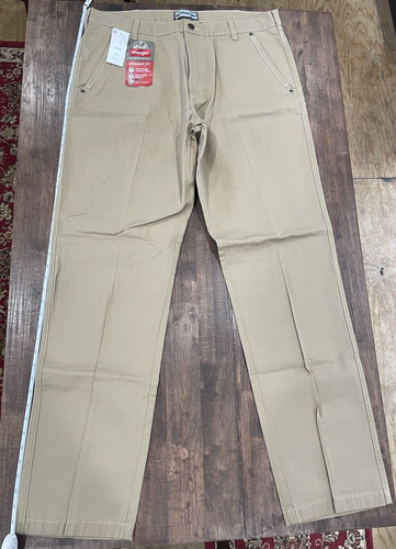Men's Wrangler Cargo Pants Straight Fit Khaki 36x34 NWT