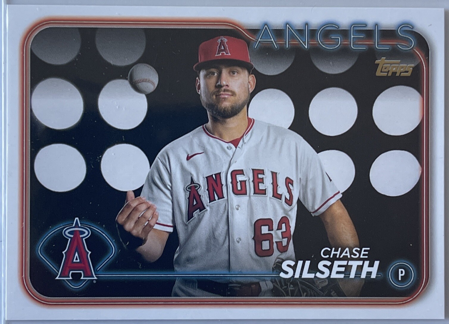 2024 Topps Series 2 - Golden Mirror Image Variation #585 Chase Silseth, Angels.