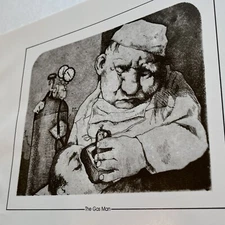 Charles Bragg Vtg Print The Gas Man Dr Medicine Hospital Nitrous Laugh Sardonic