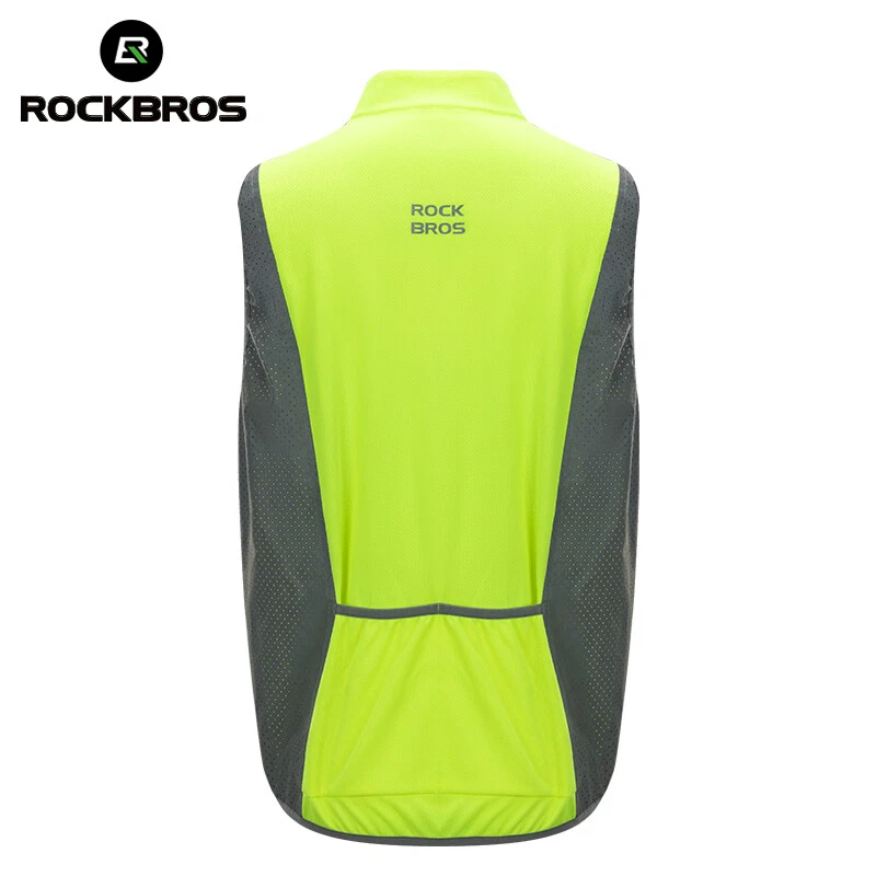 ROCKBROS Reflective Vest for Men Women Cycling Safety Vest Breathable Sleevele - Image 3 of 4