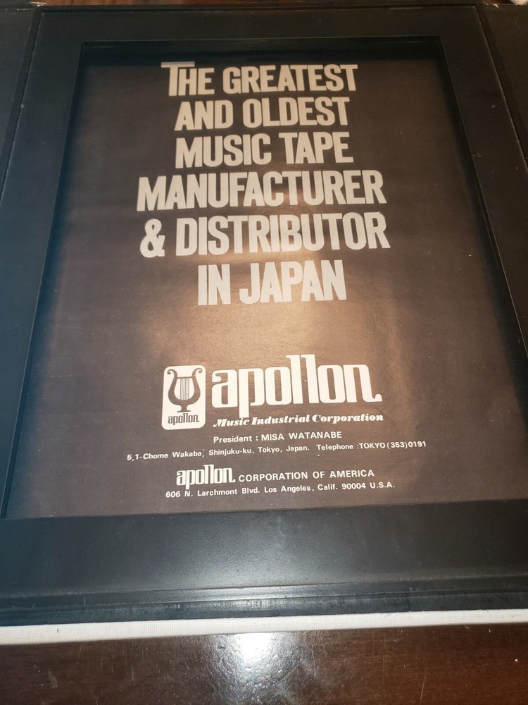 Apillon Japan Tape Manufacturing Rare Original Promo Poster Ad Framed!