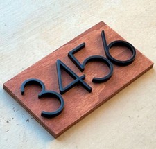 Modern House Address Numbers Personalized Wood Sign Door/Wall Decor