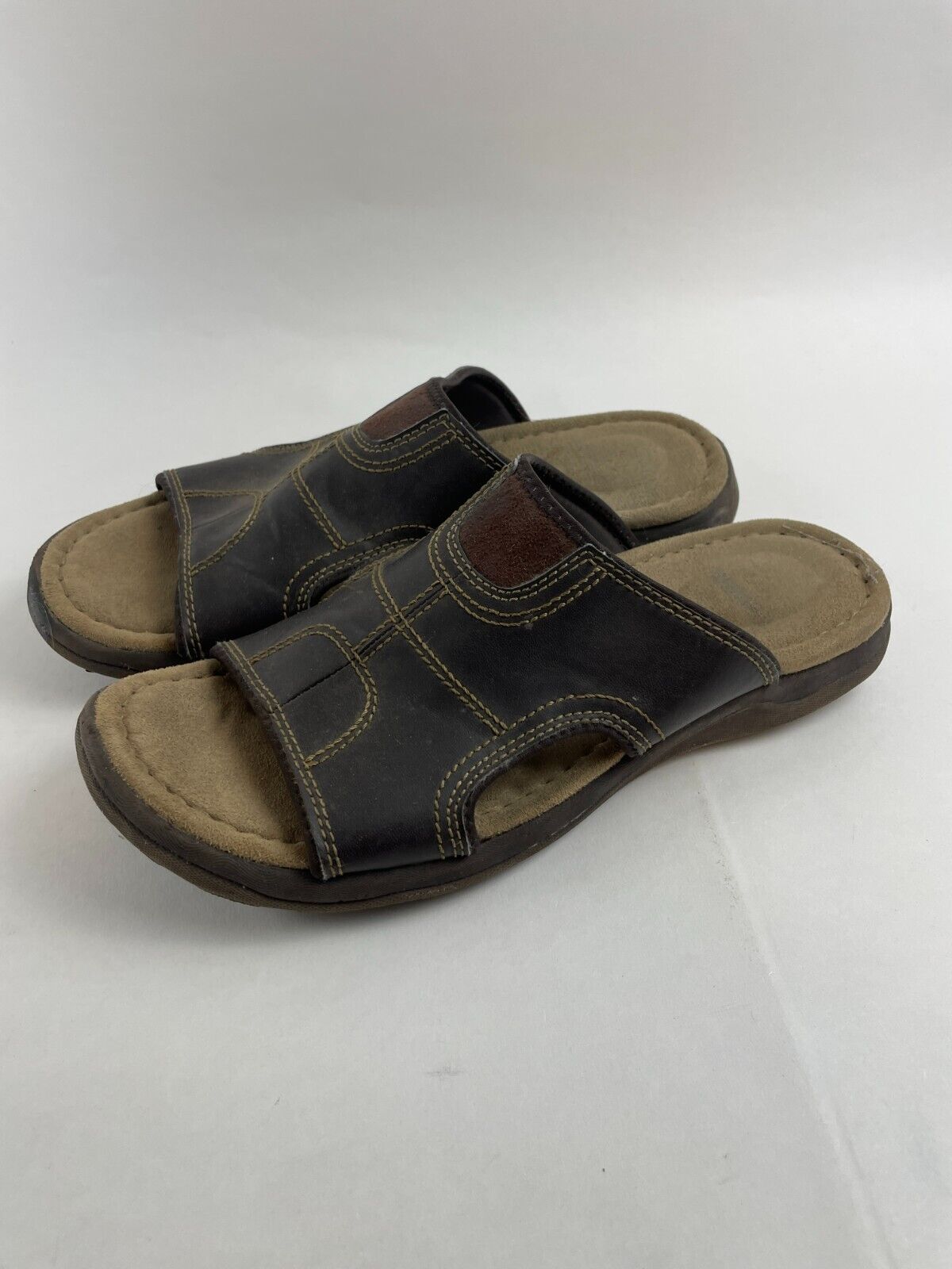 Wrangler Sandals, Men's Size 12, Brown Leather, Slip on Slides | eBay