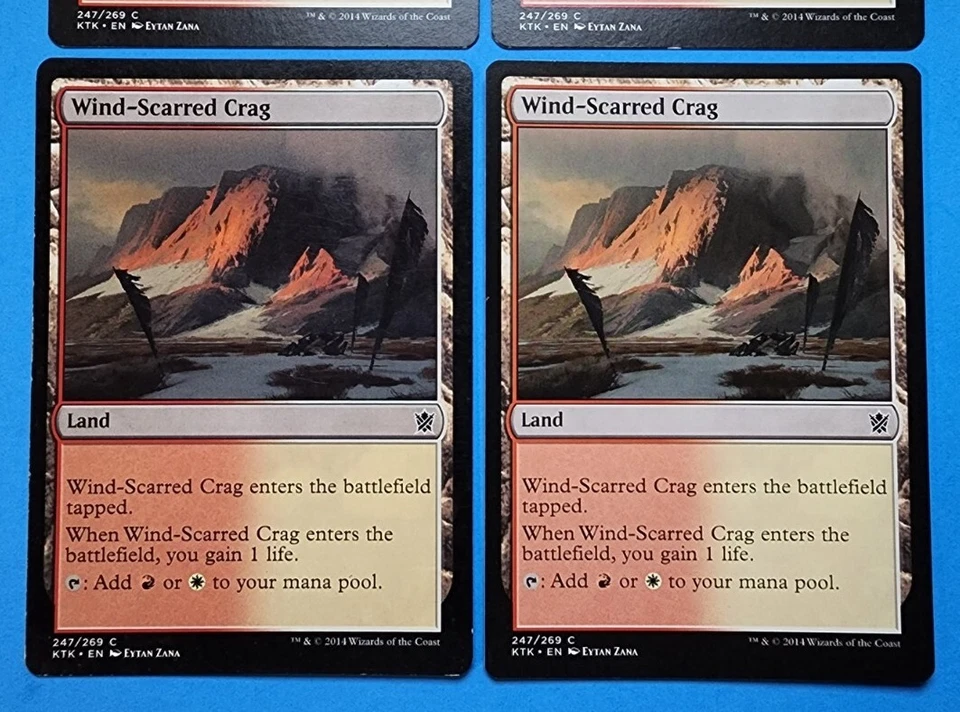 4x Wind-Scarred Crag Khans of Tarkir 2014 Mtg Magic Gathering Card Dual Land 247 - Image 3 of 4