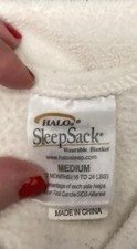 Halo white size medium winter sleep sack for baby