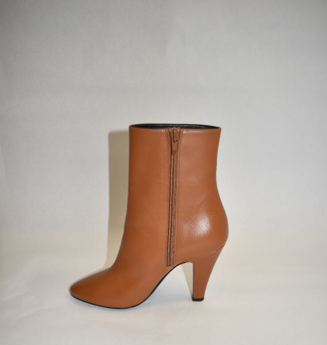 Nuovo! Stivaletti alla caviglia Saint Laurent 68 marrone cognac taglia 37 7 US DD282