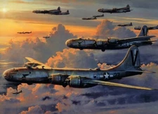 Wwii B29 Bomber Art Painting An Art Poster Vintage 8x10 Picture Celebrity Print