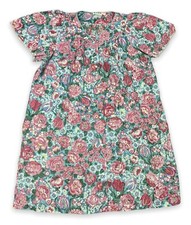 Vtg Morning News Pink Floral Nightgown Housecoat Robe Snap Duster Butterfly S/S