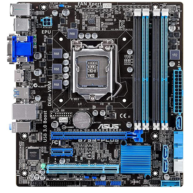 For Asus B75M-PLUS LGA1155 Desktop Motherboard SATA3.0 IntelB75