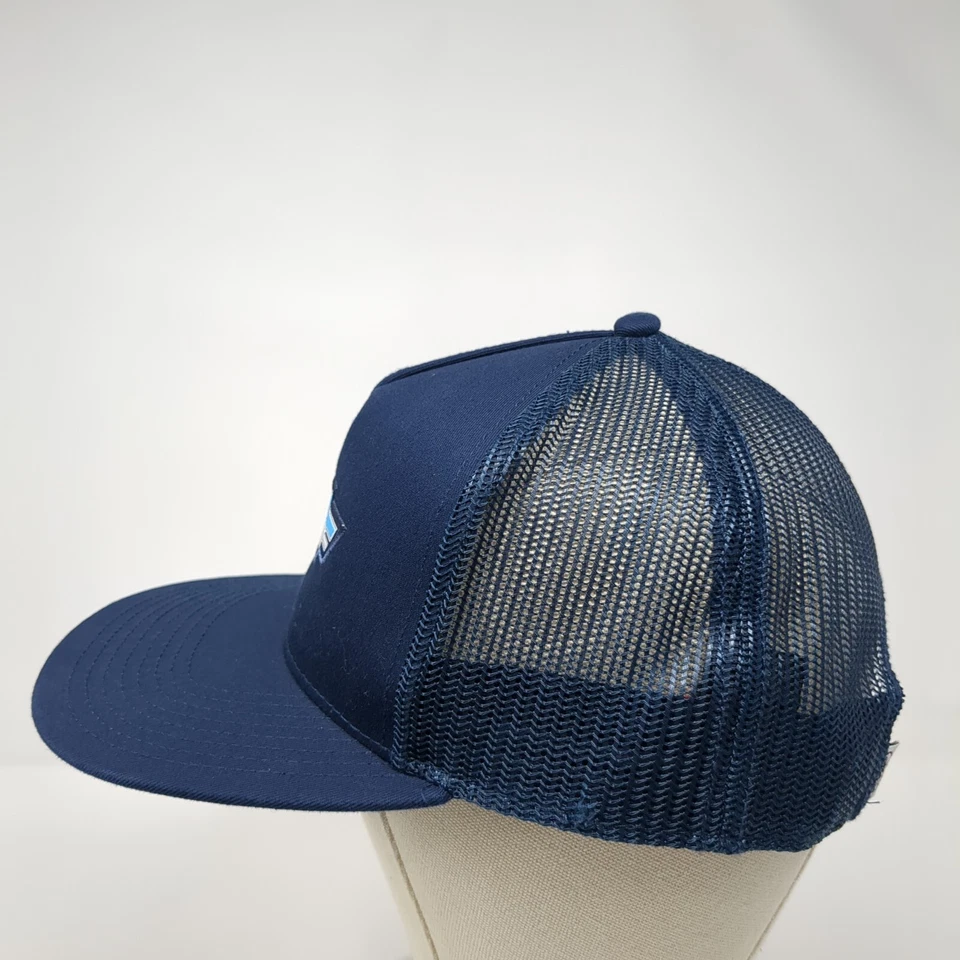 FMF Snapback Trucker Hat Blue One Size Adjustable Embroidered Mesh Back 6 Panel - Image 3 of 4