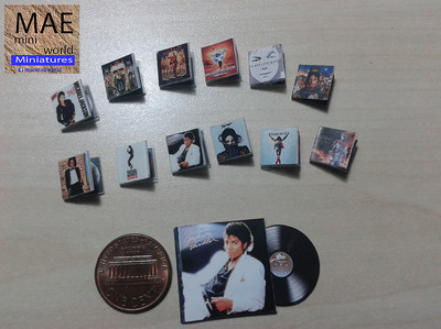 Miniature Michael Jackson CD collection and Record, Scale 1&frasl;12 | eBay
