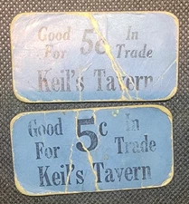 2 Bellevue, Iowa (Jackson County) TRADE TOKENS  L367
