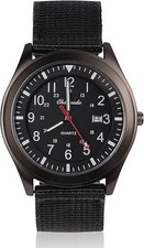 Mens Watches Unisex Military Sport Nylon Strap Stylish Luminous Fashion Analog