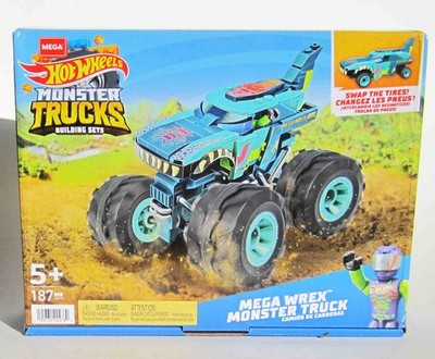 MEGA Hot Wheels  Monster Trucks WREX Building Set 187 Pcs Used Complete 2021