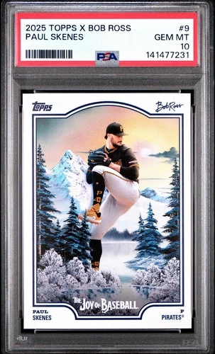PSA 10 PAUL SKENES 2025 Topps x BOB ROSS Joy of Baseball #5 PIRATES GEM MINT