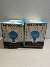 Metropolis Bulbs E27 Amber Bulb 125mm Large Decorative Squirrel Cage Filament X2
