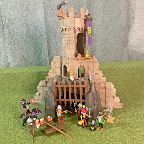 Vintage Playmobil 3665 Baron’s Battle Tower 100% Com (READ) w/manual-No Box EUC