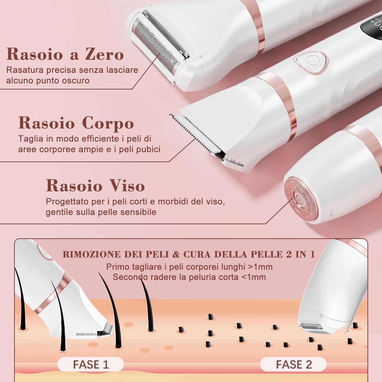 MAXGROOM Rasoio Donna 3 in 1: Pelle di Seta in 5 Minuti (Testato) - 3