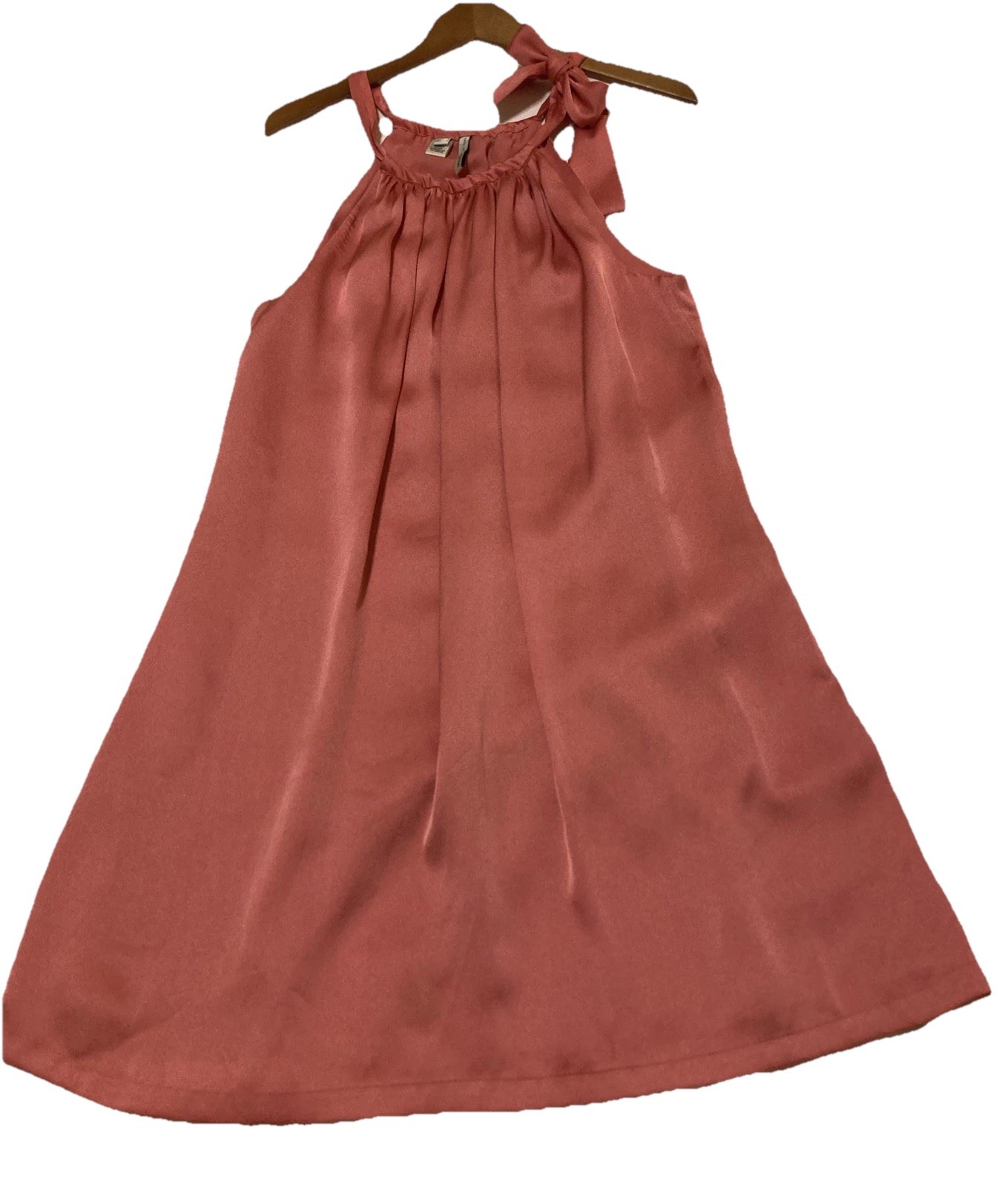 MNG By Mango Dress Women's Coral Halter Sleeveless Satin Lined Size 8 NEW thumbnail 4