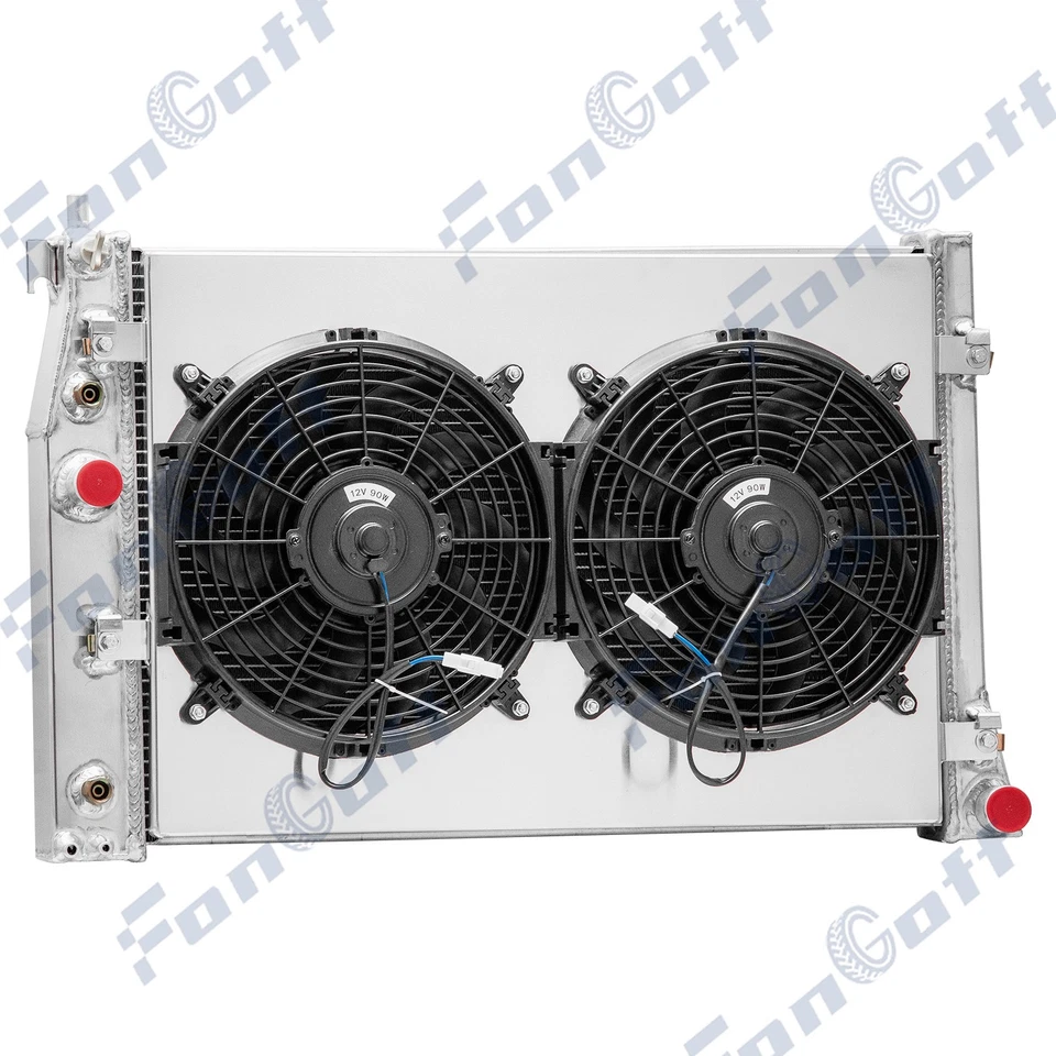 Ventilador de cubierta de radiador de aluminio de 3 filas para Chevrolet Corvette 97-2004 5,7 L V8 AT Foto 2 de 4