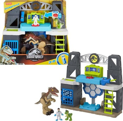 Jurassic World Scan and Glow Dino Playset with Lights Sounds Dr Wu Figure