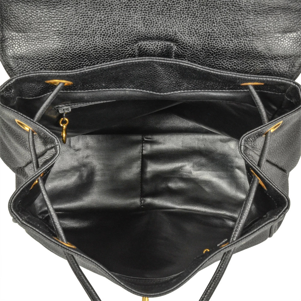 Chanel Coco Big Backpack Black Drawstring Bag r0_… - image 6