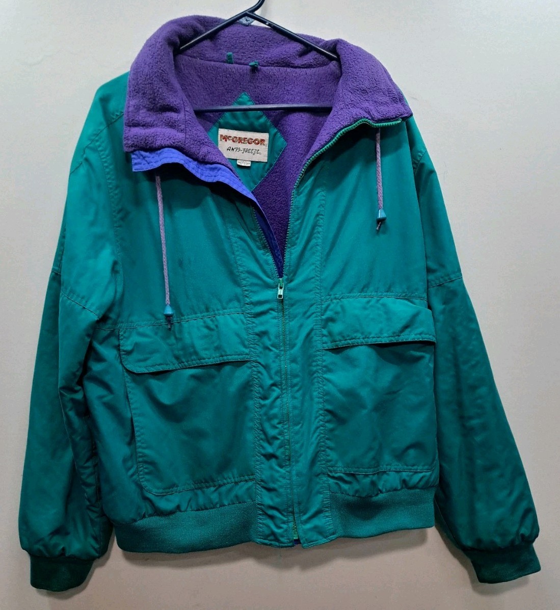 Vintage 80s McGregor Anti-Freeze Winter Jacket Teal &Purple Vintage 80s McGregor Anti-Freeze Winter Jacket Teal &Purple