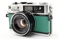 Rare N MINT OLYMPUS 35DC 35mm Film Camera Restored Teal Green Leather A314