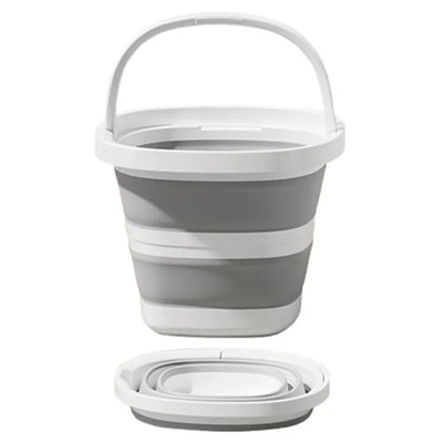 10L Foldable Bucket with Strong Folding Gallon Silicone Bucket Flexible, Sturdy 