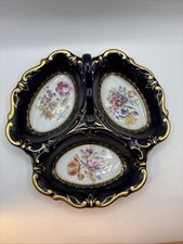 JLMENAU GRAF VON HENNEBERG 1777  ECHT KOBALT Vintage DIVIDED DISH,  c.1934 Candy