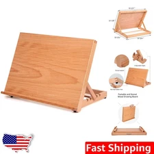 Adjustable Beech Wood Drafting Easel - 5-Position Drawing Board, 16 1/2"x12 1/8"