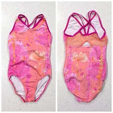 GK Elite AXS Extra Small SIMONE BILES Gymnastics Dance Leotard WATERCOLOR Orange