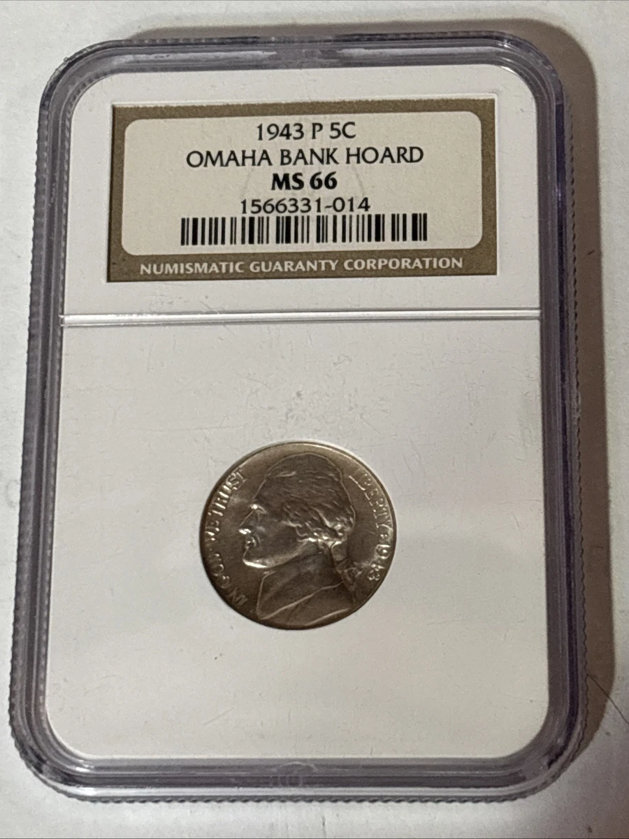 アメリカ 1943P ジェファーソン 5セント ニッケル貨 PCGS MS66 PCGS Certified MS 66 Graded 1943 Year US Jefferson Nickels (1938