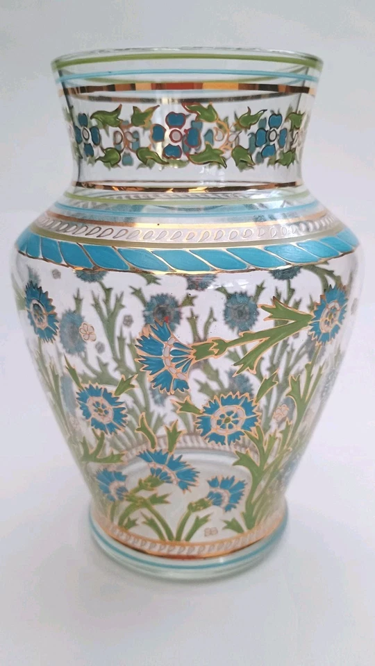 Peter Rath Lobmeyr Perser Nelken Dekor Glas Vase Gustav Schmoranz Design - Bild 3 von 4