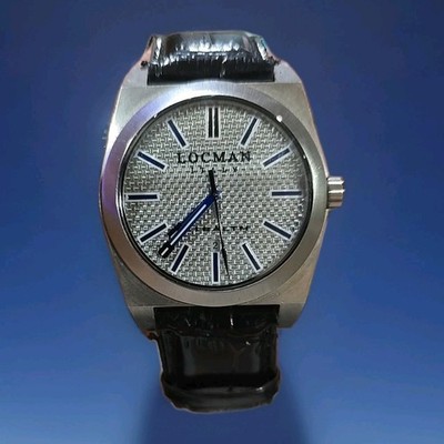  Locman Sport Stealth Titanium Quartz Watch with Leather Band