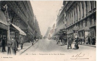 75 CPA ANIMEE PRECURSEURS 1903 PARIS PERSPECTIVE DE LA RUE DE ROME